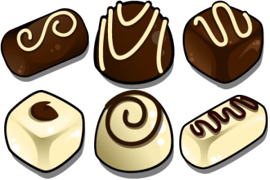 Praline,Clip art,Food,Chocolate,Chocolate truffle,Cuisine,Dessert,Baked goods,Confectionery,Bonbon,Graphics,Baking,Petit four,Dish,Snack