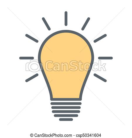 Halogen lightbulb icon. Light bulb sign. Electricity and idea 