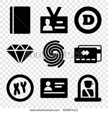Identity, Business And Finance, id card, pass, identification icon