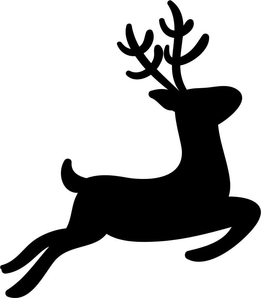 Deer,Reindeer,Clip art,Tail,Antler,Silhouette,Elk,Coloring book,Line art