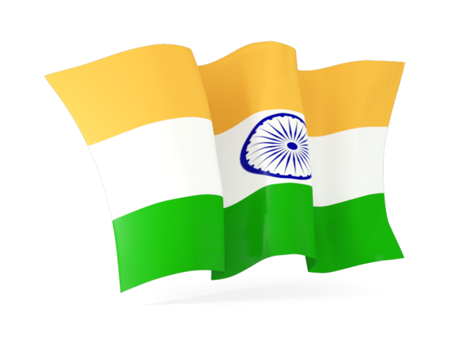 Square icon. Illustration of flag of India
