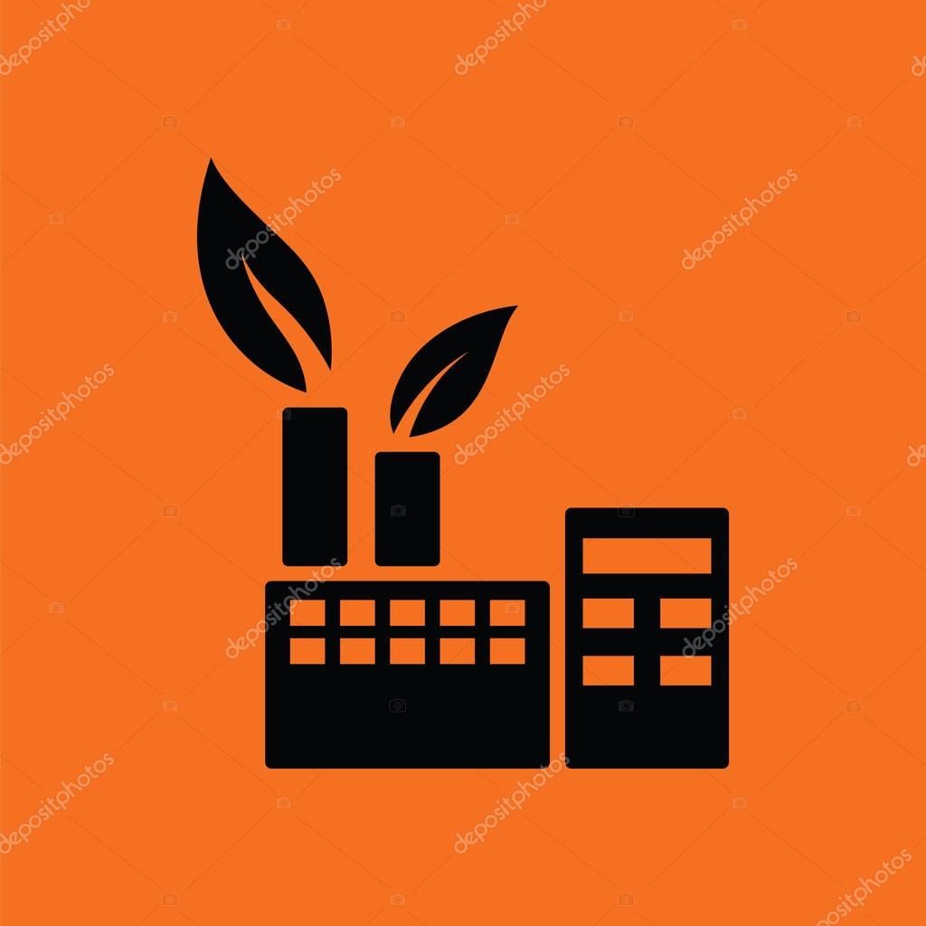Industrial Plant Icon. Factory Industry Power, Energy 