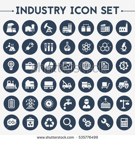 Factory Circle Icons - Download Free Vector Art, Stock Graphics 