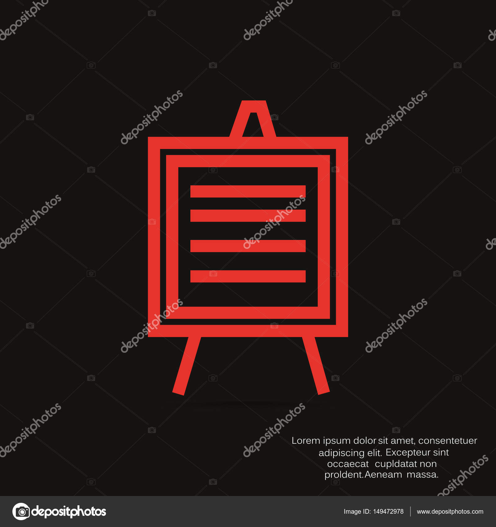 Informational board icon  Stock Vector  LovArt #149480674