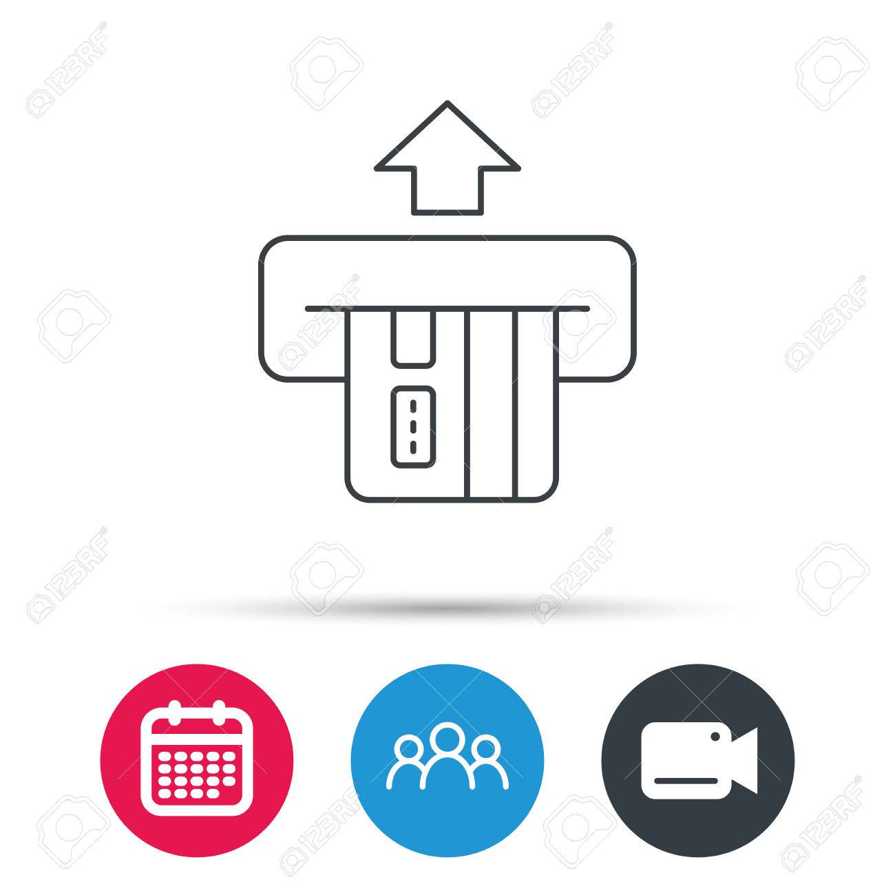 Atm, banking, card, credit, insert, money, withdrawal icon | Icon 