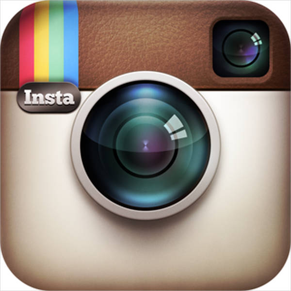 Instagram Line Icon Web Mobile Infographics Vector Illustration 