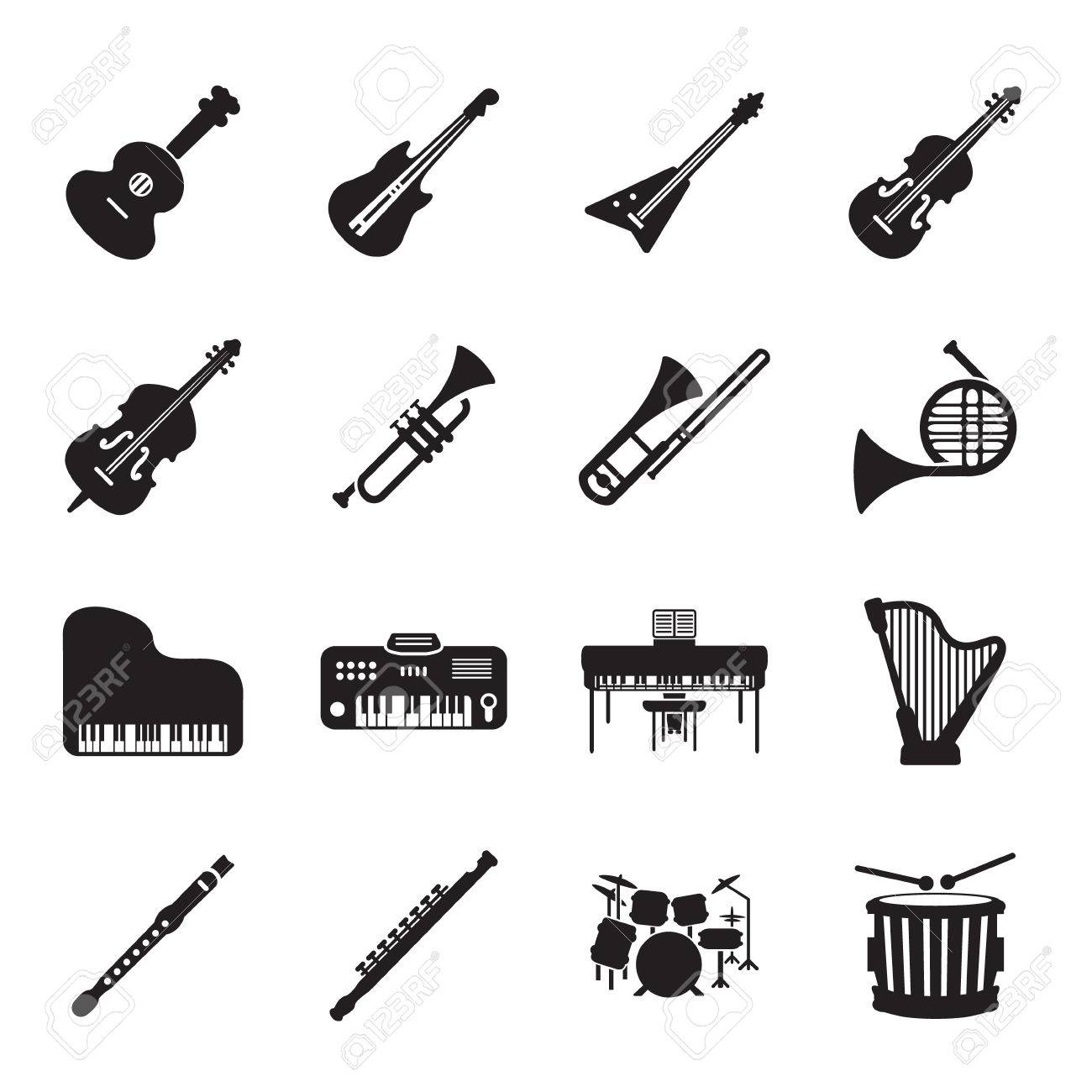 The Free Musical Instrument Icon Set (PNG  SVG)