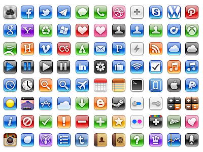 Apple iOS 7 Icons: Natives and Basics Sketch freebie - Download 