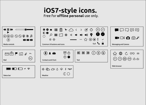Free 240  iOS 7 Icons Vector - TitanUI