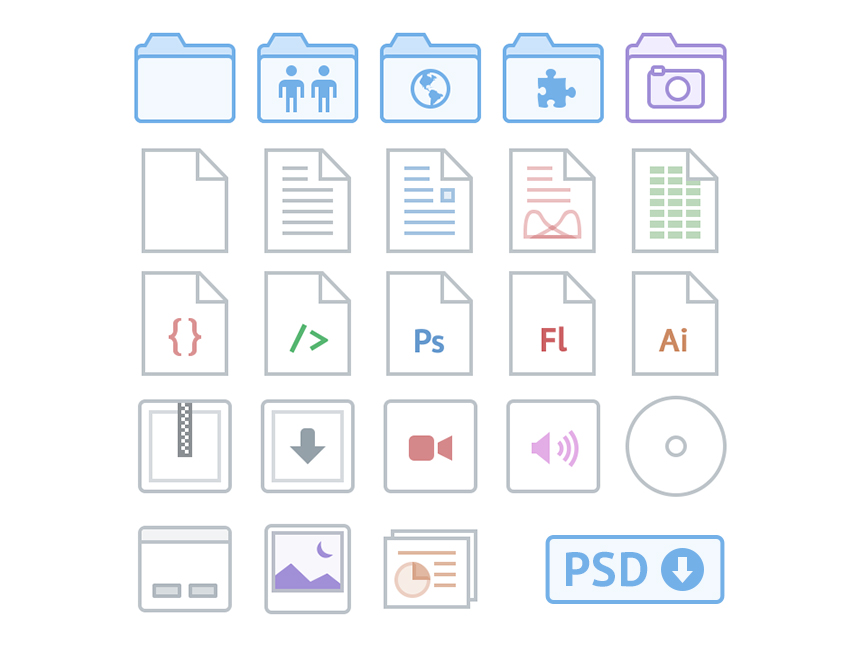 Free and minimal stroke-styled icon sets for commercial use  Codestag