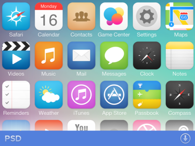 Thincons  77 icons. Inspired by iOS7. Only $7. #ios7 | Icons 