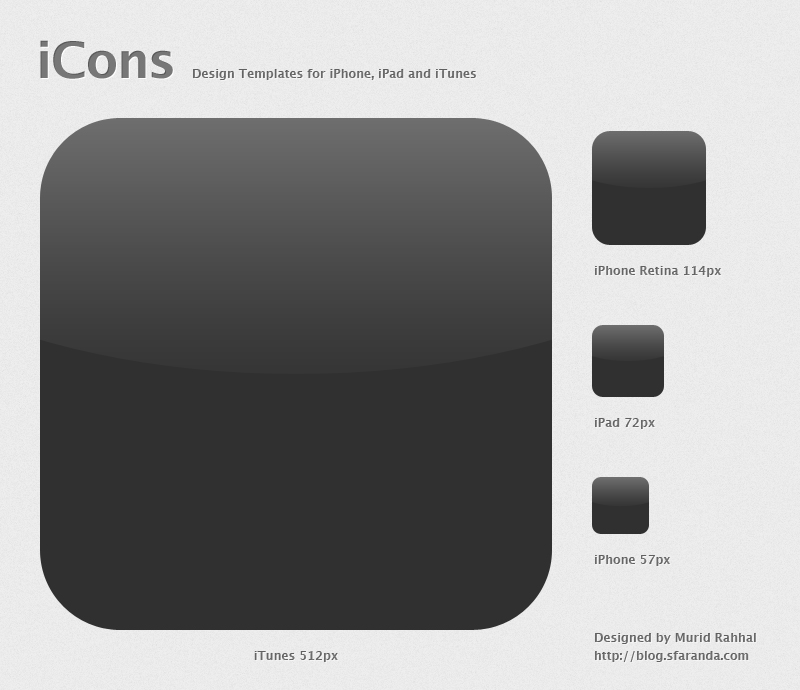 All the sizes of iOS app icons - Neven Mrgans tumbl