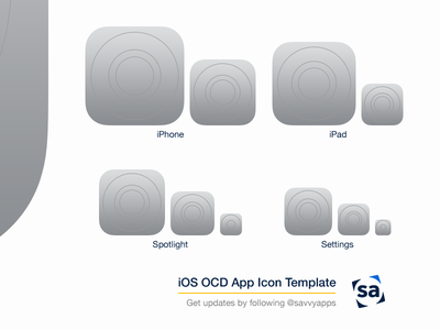 App Icon Template  iOS7 3.3 by DKs Michael Flarup at PixelResort 