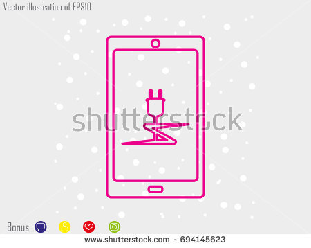 Smart Phone Iphone Mobile Phone Charger Stock Vector 714071200 