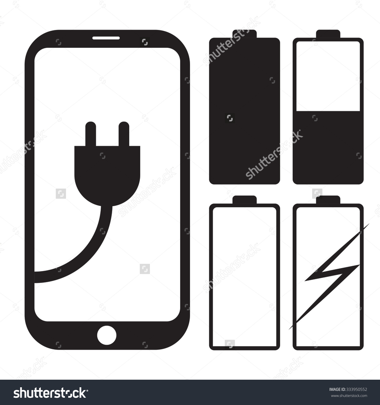 Battery Life Icons Vector Art  Graphics | freevector.com
