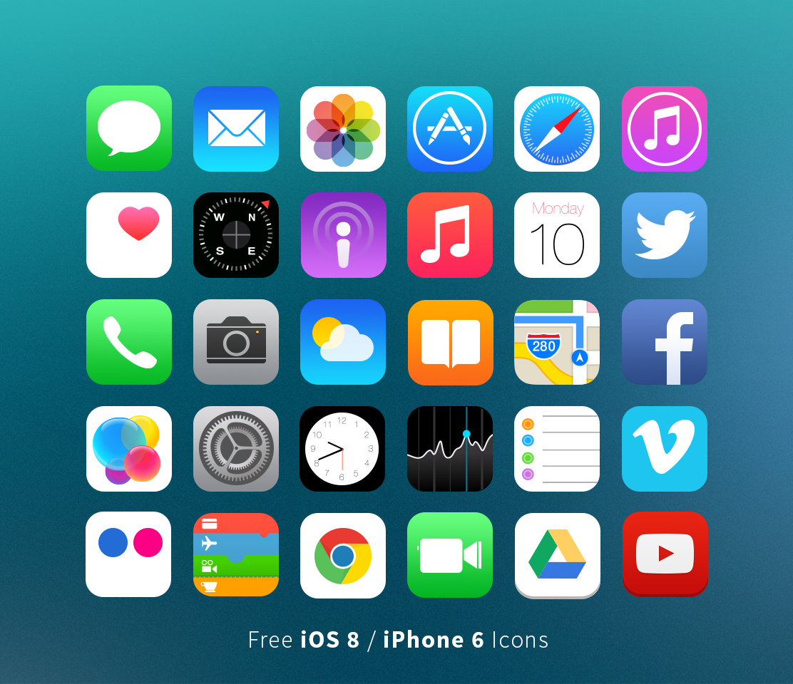iphone app icons free