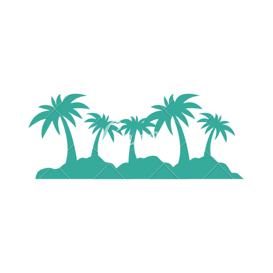 Palm Tree Island Icon - Icons by Canva