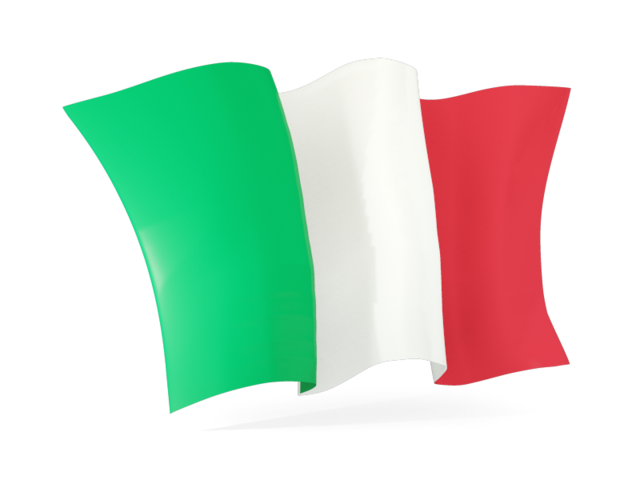 Glossy round icon. Illustration of flag of Italy