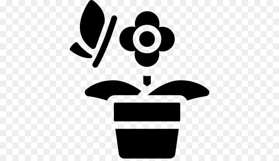 Flowerpot,Illustration,Font,Symbol,Plant,Logo,Clip art,Black-and-white,Art