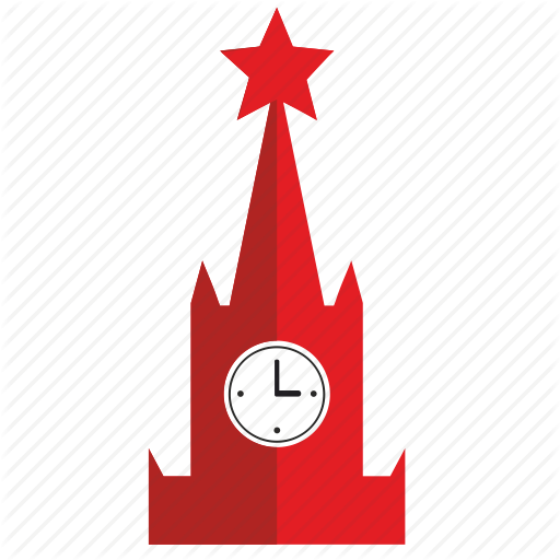 Spasskaya Tower Of Moscow Kremlin Icon. Outline Illustration 