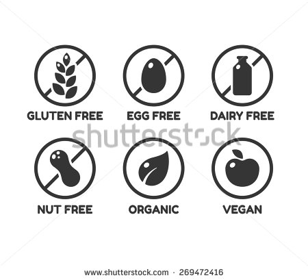 Vector Food Allergic Free Icon Lactose Stock Vector 500081395 