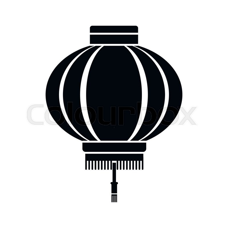 Red chinese lantern icon cartoon Royalty Free Vector Image