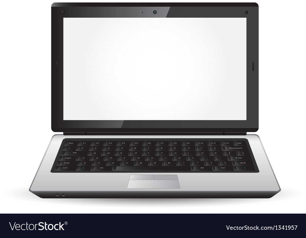 Laptop icon. Black flat symbol in a circle. | Stock Vector | Colourbox