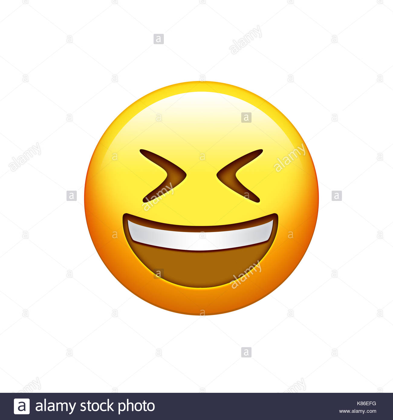 Laughing out loud emoticon | Stock Vector | Colourbox
