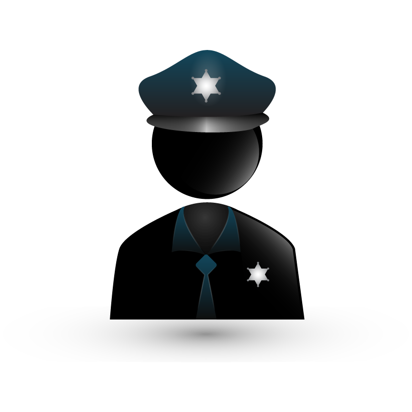A vector illustration of law enforcement icons vector illustration 