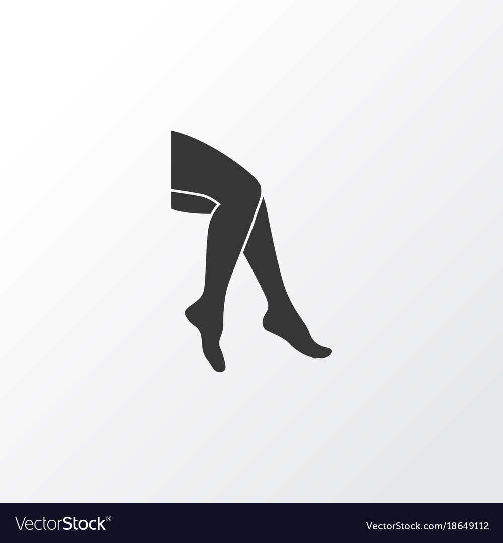 Womans Leg Icon Isolated On White Stock Vector 473766241 