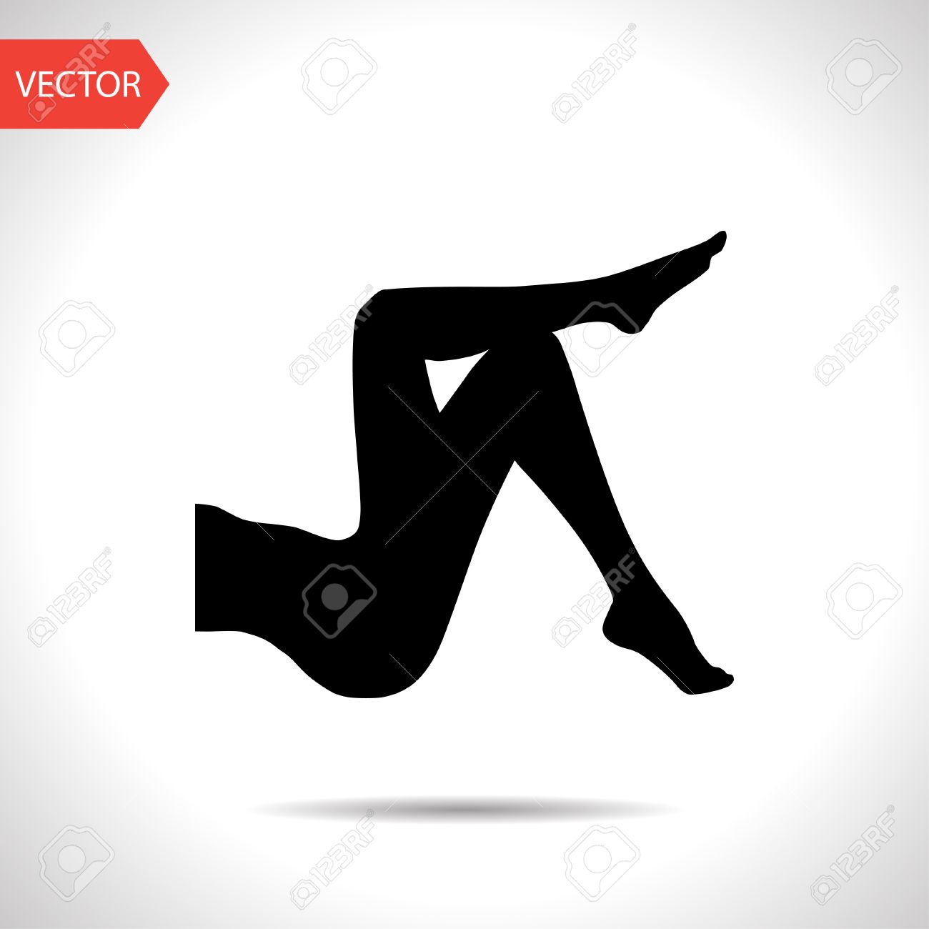 Woman Legs Icon Vector Vector Art | Thinkstock
