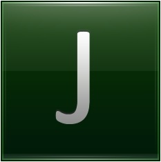 Alphanumerics Lowercase Letter J Icon  Style: Flat Circle White 