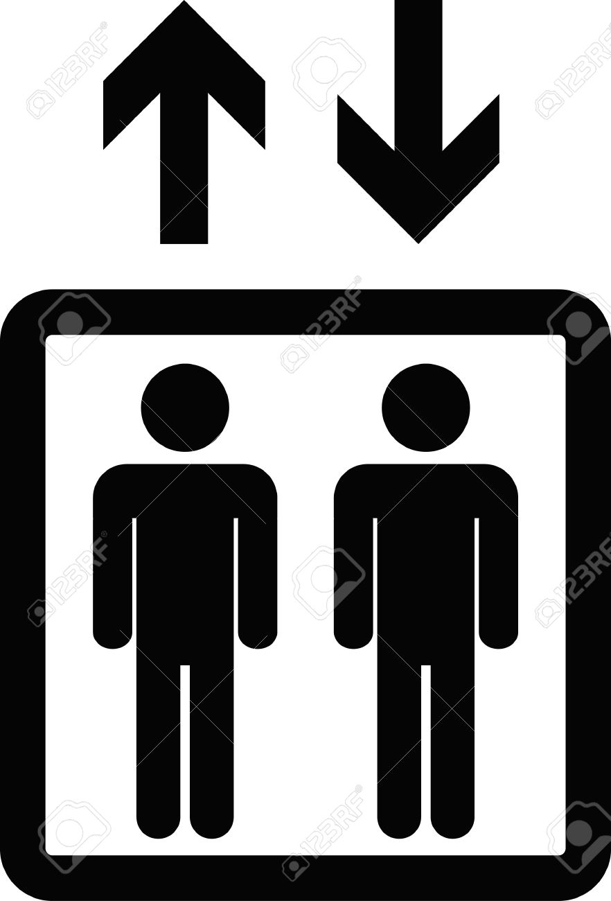 Lift for disabled icon sign vector illustration. Lift for 