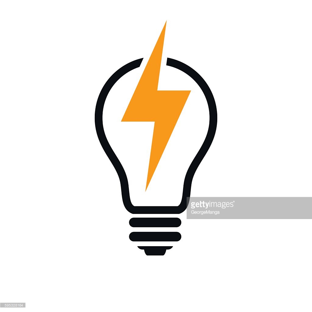 Vector Light Bulb Icon With Concept Of Idea Stock Vector 