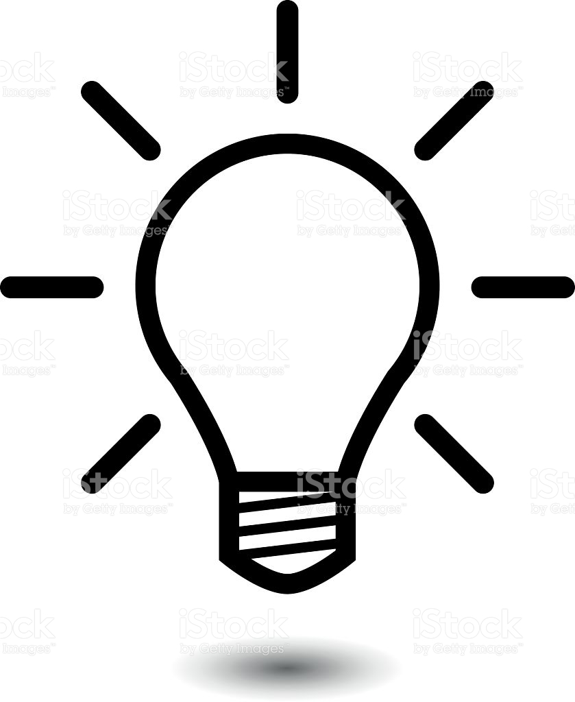 LED light bulb vector icon