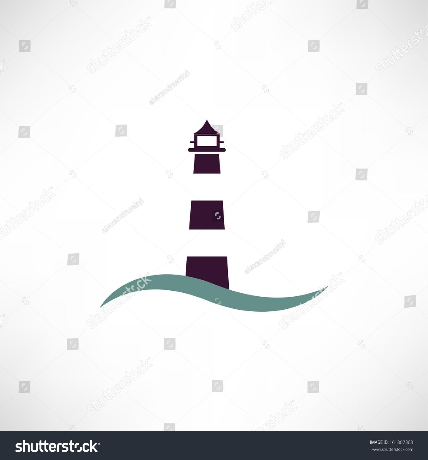 Lighthouse icon vector. Flat icon isolated on the white background 