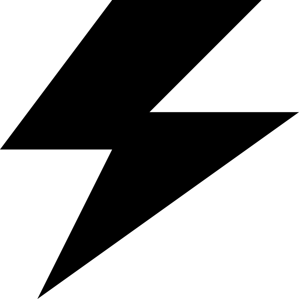 Black lightning bolt symbol Icons | Free Download