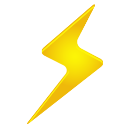 Lightning bolt black shape Icons | Free Download