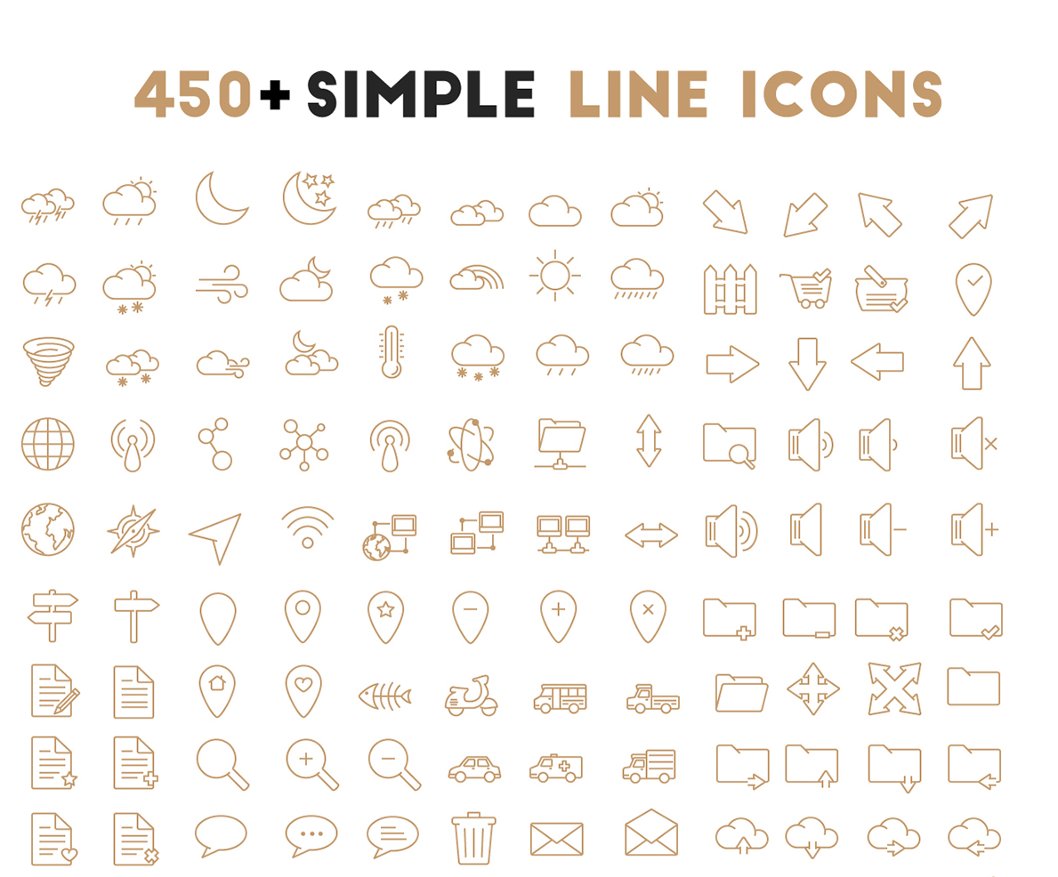 10 Fantastic Free Thin Line Icon Sets
