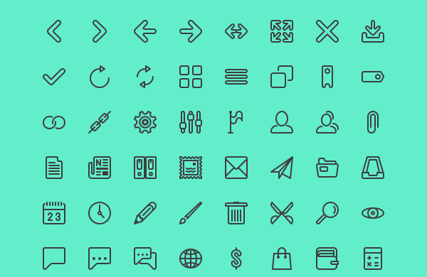 40 Free High-Quality Line Icon Sets