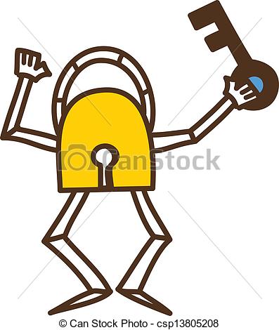 Lock and key icon Free Vector Clip Art Image #1306  RFclipart