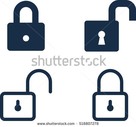 Lock unlock icon clip art vector - Search Drawings and Graphics 