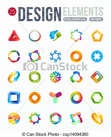 Icon set. logo design elements clip art vector - Search Drawings 