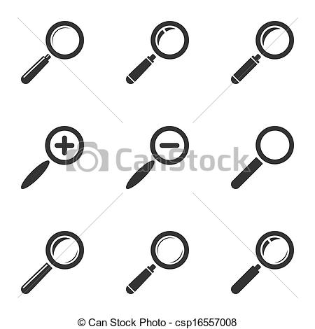 Hand With Magnifying Glass Icon Vector Art | Thinkstock