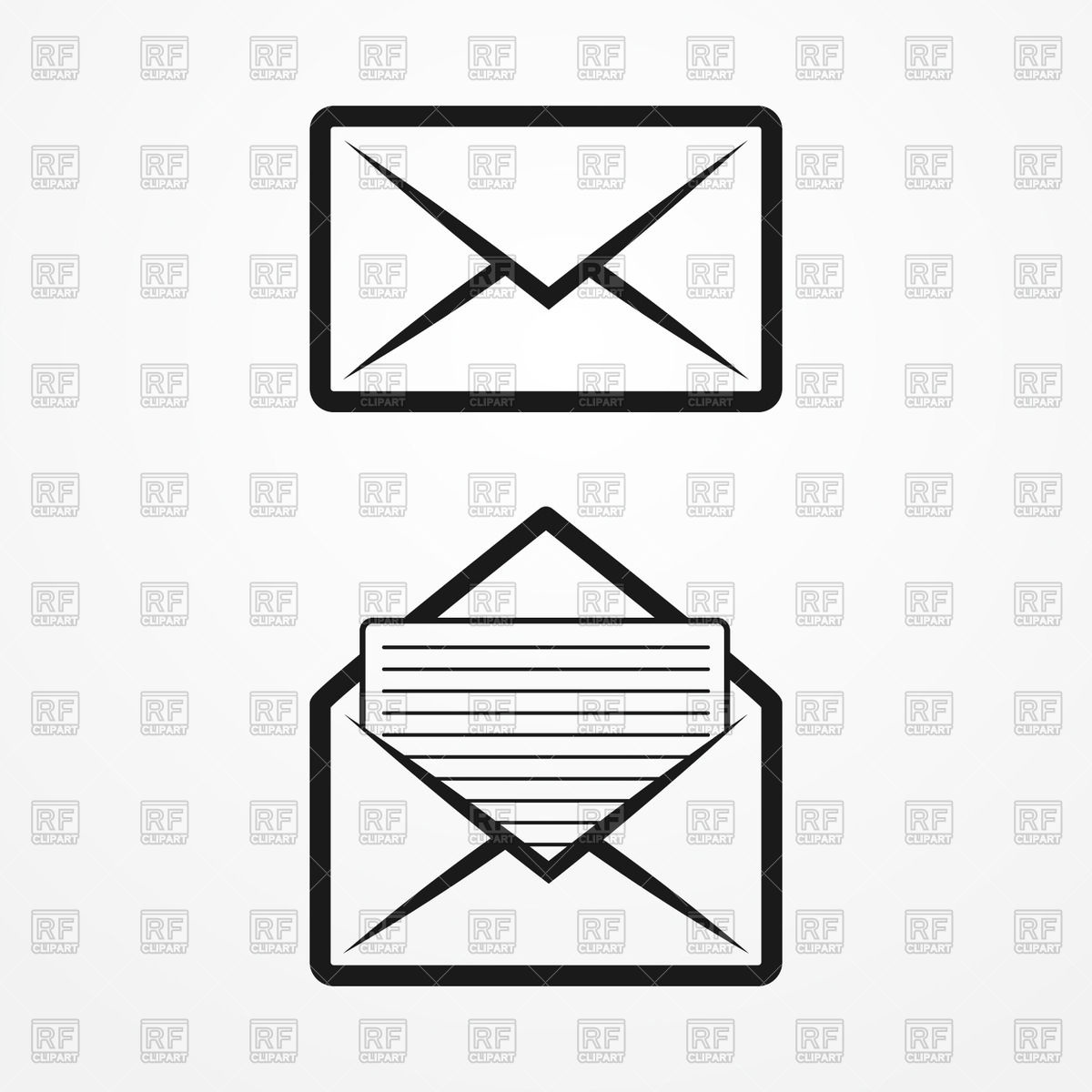 E-mail envelope, IOS 7 interface symbol Icons | Free Download
