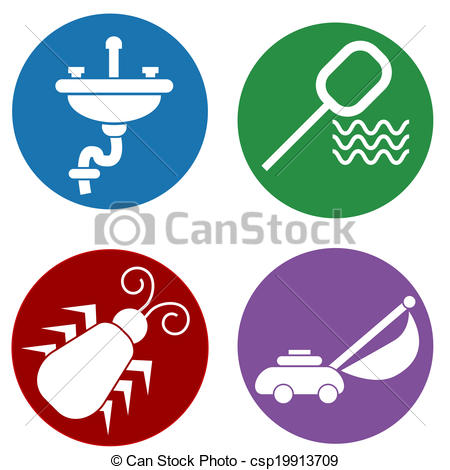 Maintenance building outlines icons vector - Other Icons free download