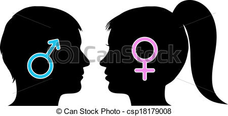 Male and female thin line icon. Male and female icon thin 