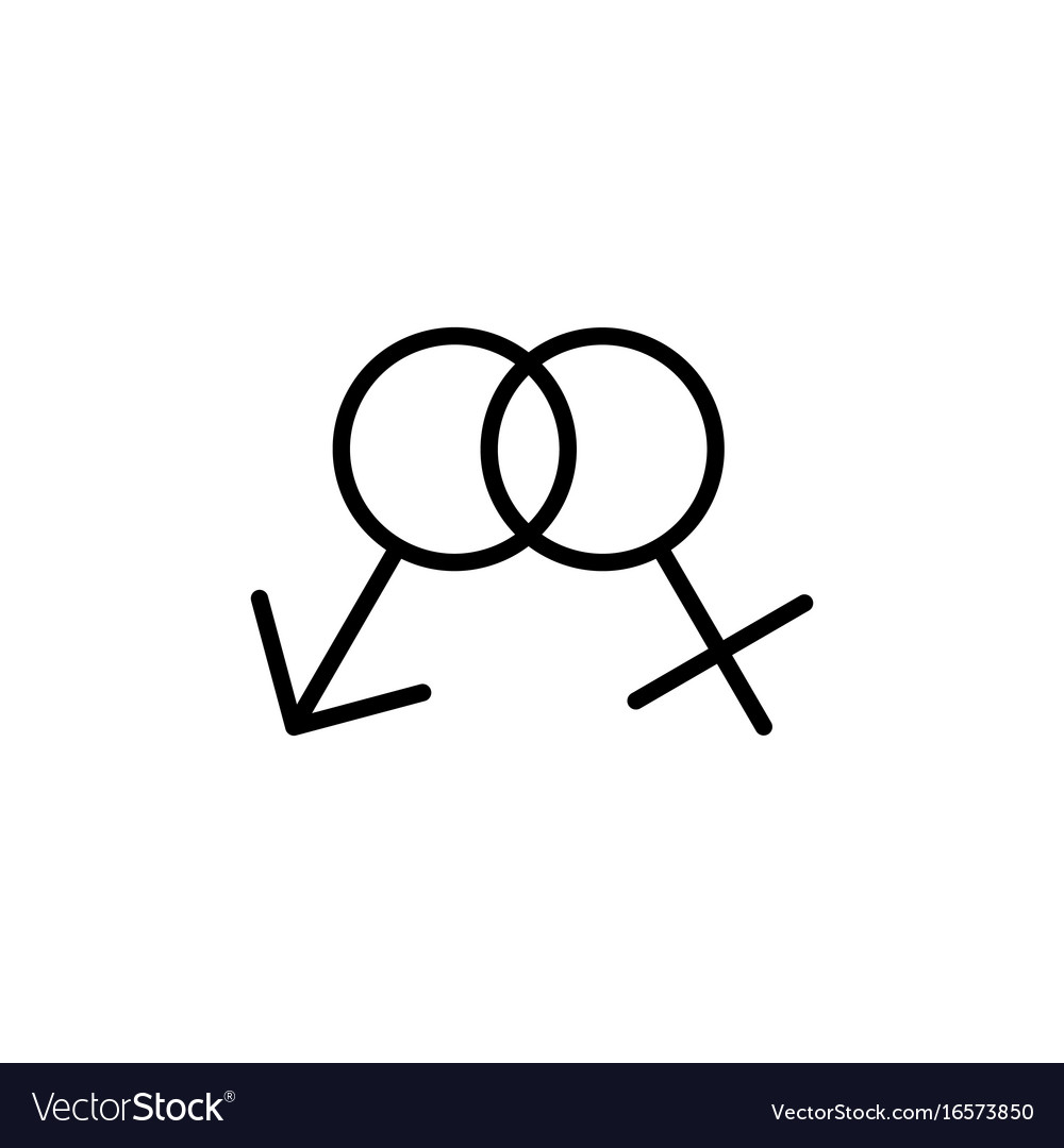 Female male gender icon on white background Vector Image