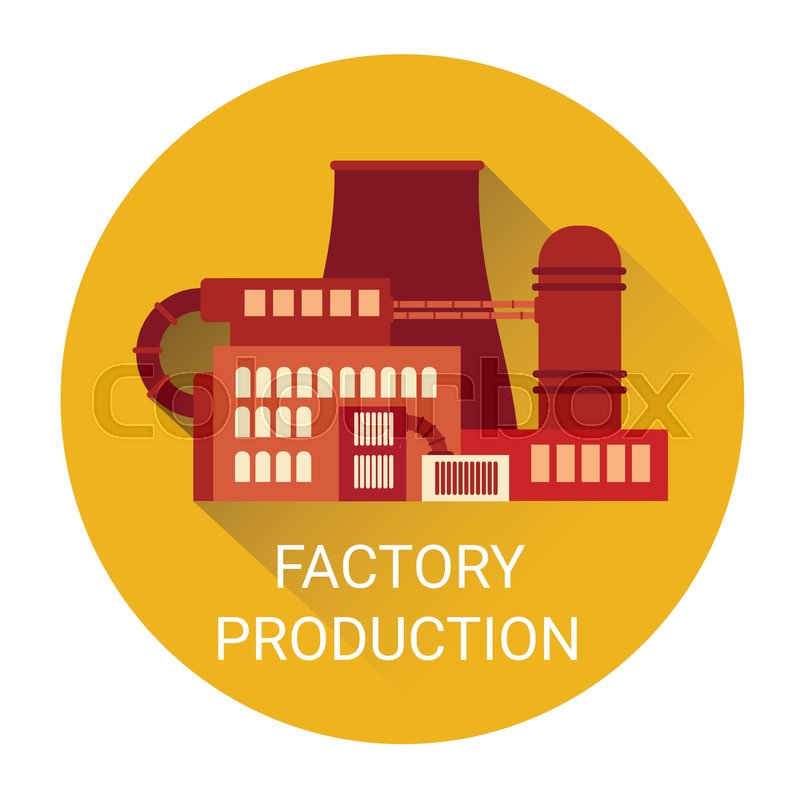 Manufacturing Plant Factory Icons Stock Vector 256645792 