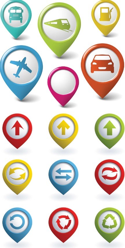 Delivery Map Location Pin Icon, Isometric 3d Style Stock Vector 